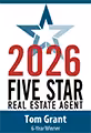 Tom Grant 2026 5-Star Real Estate Agent